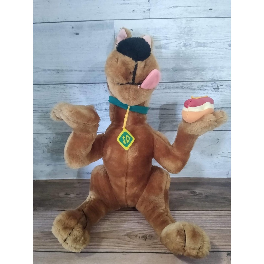Vintage 1990s Hanna Barbara Scooby Doo Holding Hotdog